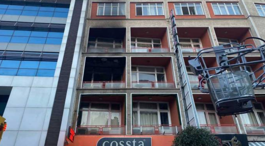 Isparta’da Otel Odasında Yangın Paniği