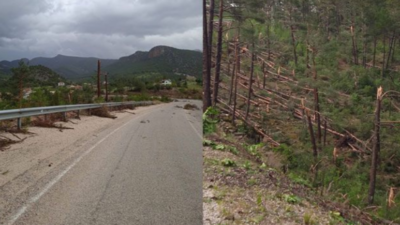 Sütçüler’de yağış ve fırtına etkisini gösterdi