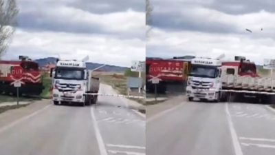 TREN SON SÜRAT TIR’A ÇARPTI