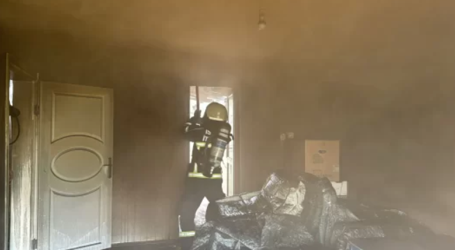 Isparta’da ev yangını Isparta’da 2 katlı evde