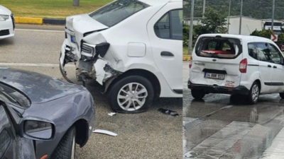 Isparta’da 3 araç birbirine girdi…