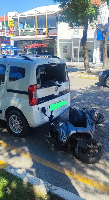 Motosiklet Hafif Ticari Araçla Çarpıştı 1 Yaralı Kaza, saat 13.00 sıralarında