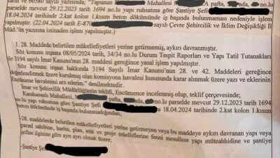Şantiye Şefinin Yokluğu, 30 Bin TL’lik Cezaya Sebep Oldu