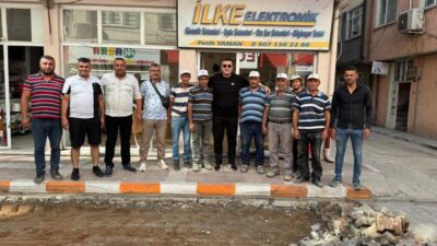 Belediye Caddesi begonit taşlarla yenileniyor.