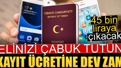 IMEI kayıt ücretine dev zam!