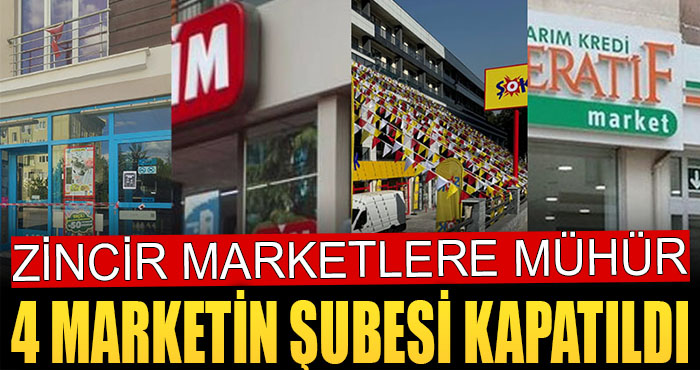 Isparta’da 4 Marketin Şubesi Kapatıldı