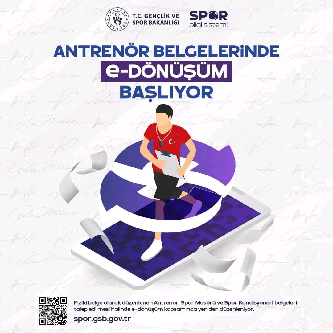 Antrenör Belgelerinde E- Dönüşüm Başlıyor