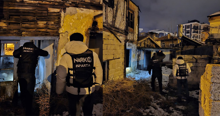 Isparta Emniyeti Metruk Binalarda Denetim Yaptı