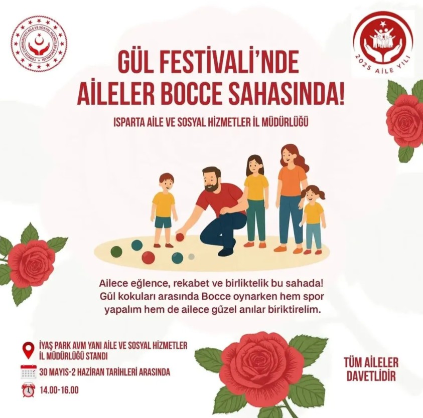 Isparta’da Aileler Bocce Etkinliğinde Buluşuyor