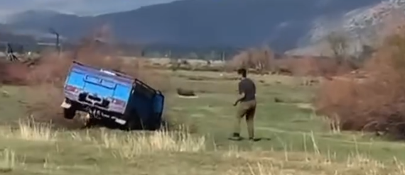 Isparta’nın Yalvaç ilçesinde, sürücüsüz