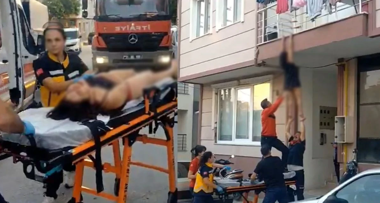 Doğalgazla İntihar Girişimi: Balkondan Sarkan Kadın Son Anda Kurtarıldı