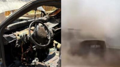 Park Halindeki Otomobil Alev Alev Yandı