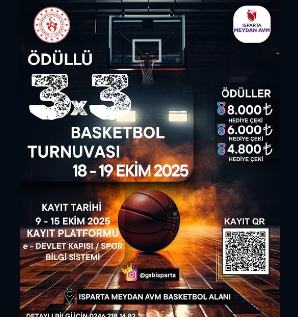 Isparta’da 3×3 Basketbol Turnuvası Heyecanı Başlıyor