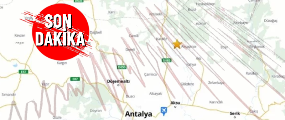 Son Dakika | Antalya’da Deprem Meydana Geldi