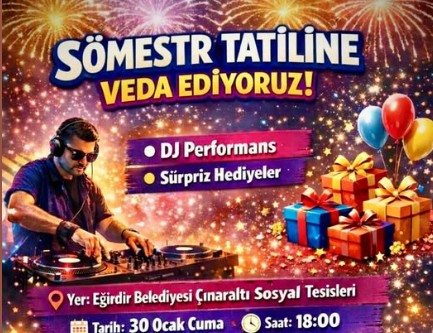 Eğirdir Belediyesi tarafından, sömestr