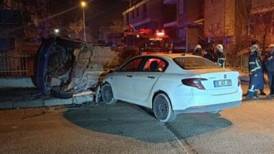 Isparta’da iki otomobilin çarpışması sonucu