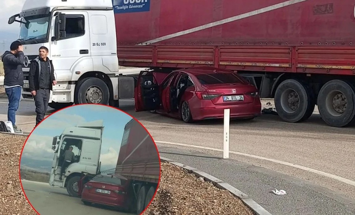 Isparta–Eğirdir Karayolunda Korkutan Kaza