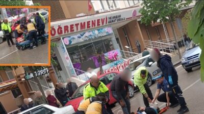 Isparta’da yağış nedeniyle kayganlaşan yolda