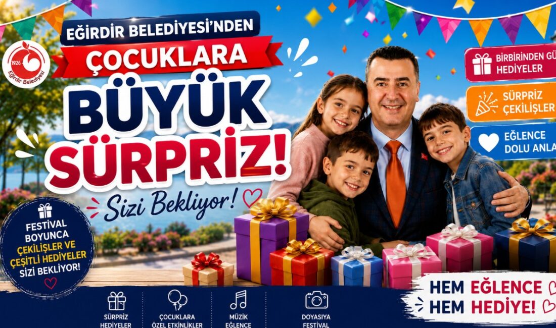 Eğirdir Belediyesi, festival boyunca çocuklar