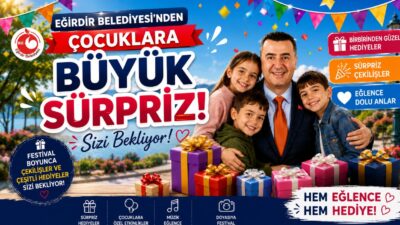 Eğirdir Belediyesi, festival boyunca çocuklar