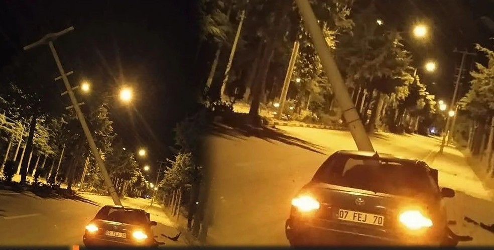 Isparta'nın Atabey ilçesinde gece saatlerinde