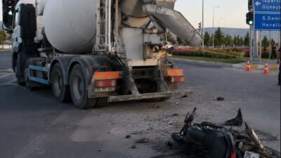 Isparta'nın Gönen ilçesinde beton mikseri