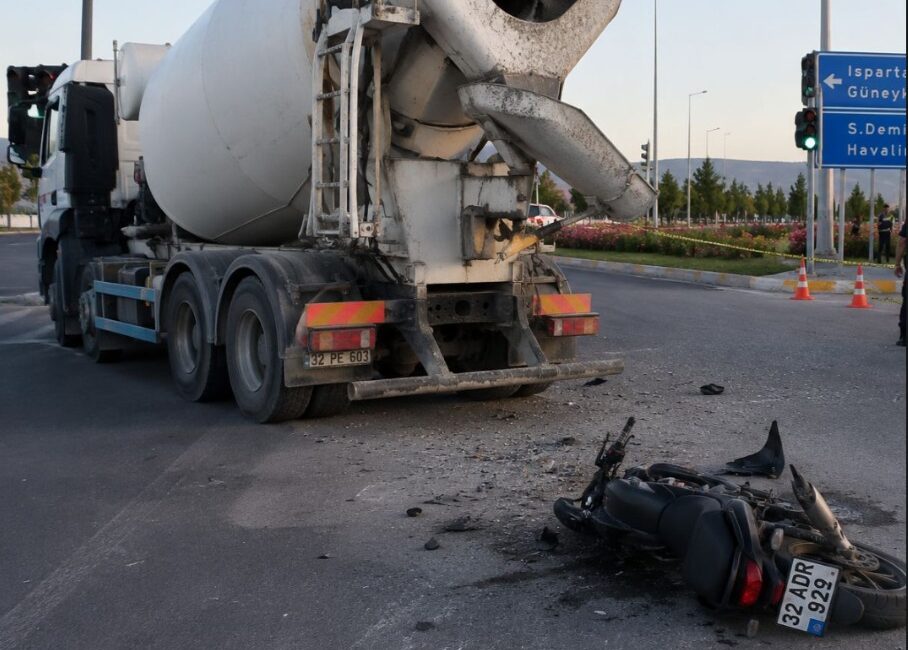 Isparta'nın Gönen ilçesinde beton