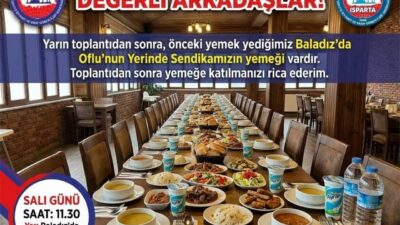 ISPARTA (KFK Ajans) – Diyanet-Sen